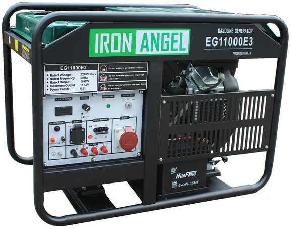 Генератор із блоком автоматики Iron Angel EG11000E3 ATS (2001078-1) image 2